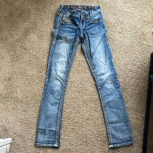 Straight leg Rock Rivial jeans, used